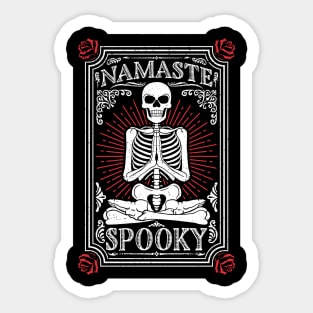 Namaste Spooky Halloween Yoga Skeleton Sticker